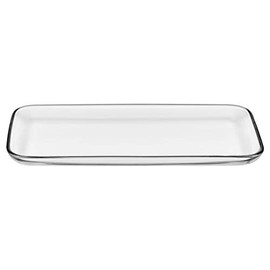 Barski Glass Rectangular Tray - Serving Tray- Platter - Classic Clear - 12.8" Length - Made in Europe