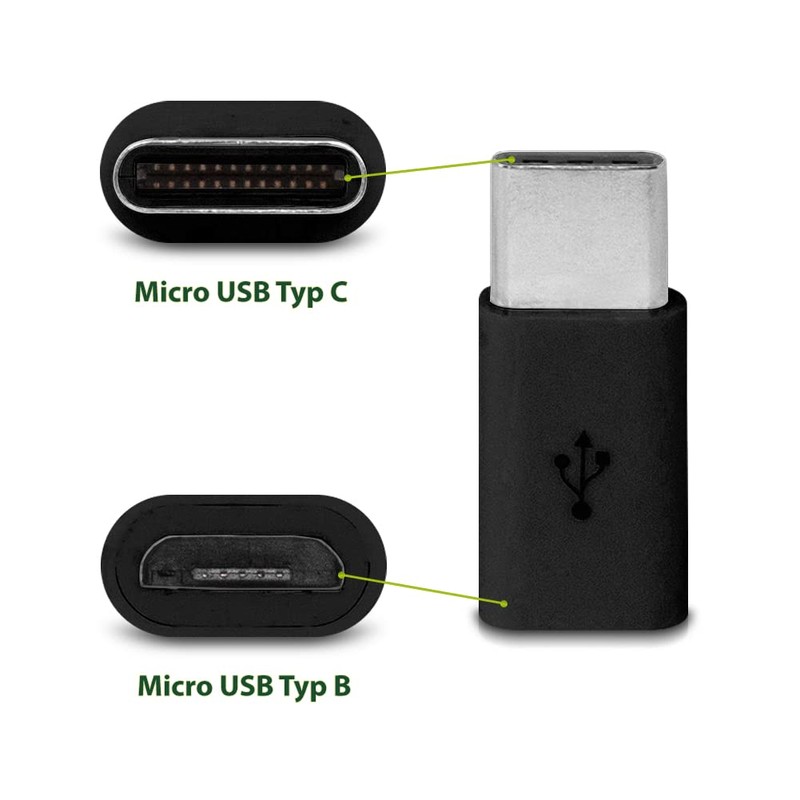 NAUC Micro USB Adapter to USB C Type C Male