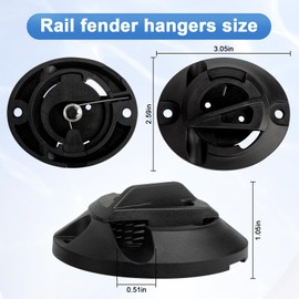 No-Knot Fender Cleat for Boat Gunnel Tracks, Fits 1/4" Rope, Boat Fenders Use On Most Gunnel Track Systems, Versatrack Boat Accessories,(Only Including Fender Cleat, No Installation Hardware)