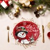 JarThenaAMCS Christmas Oval Paper Plate Snowman Cardinal Snowflake Disposable Plate