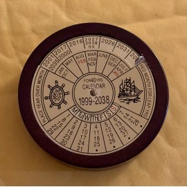 Vintage 40 Year Perpetual Desk Calendar, Paperweight, 1999 - 2038