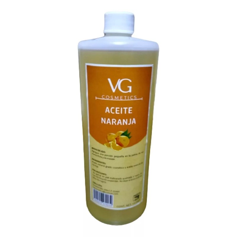 VGCOSMETICS Aceite Masajes Naranja Corporal Spa Profesional 1 Litro