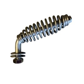 45 Degree Spring Handle with 1/2 inch Rod for BBQ Smokers, Fireplace, Wood Stove, Grill Accessories (Stainless Steel No Latch)