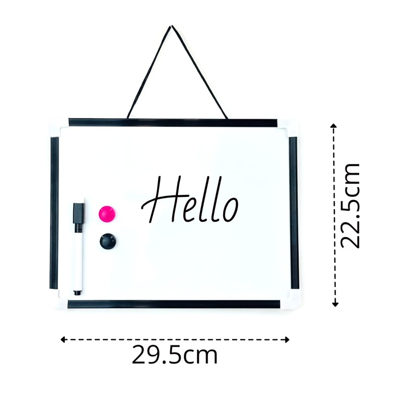 Lizzy White Board & Pen Set with Eraser and Magnets