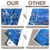 Monalivest Fabric 7x5ft Blue Fairytale Castle Night Sky Backdrop