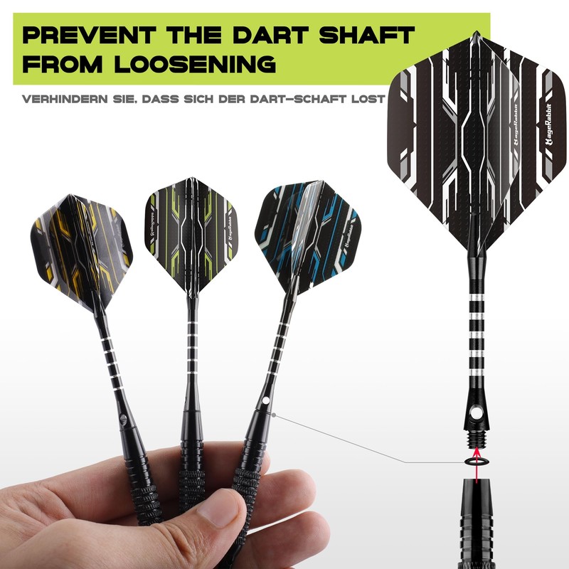 MageRabbit Soft Tip Darts Set 3pcs, 6pcs Dart Flights, 6pcs