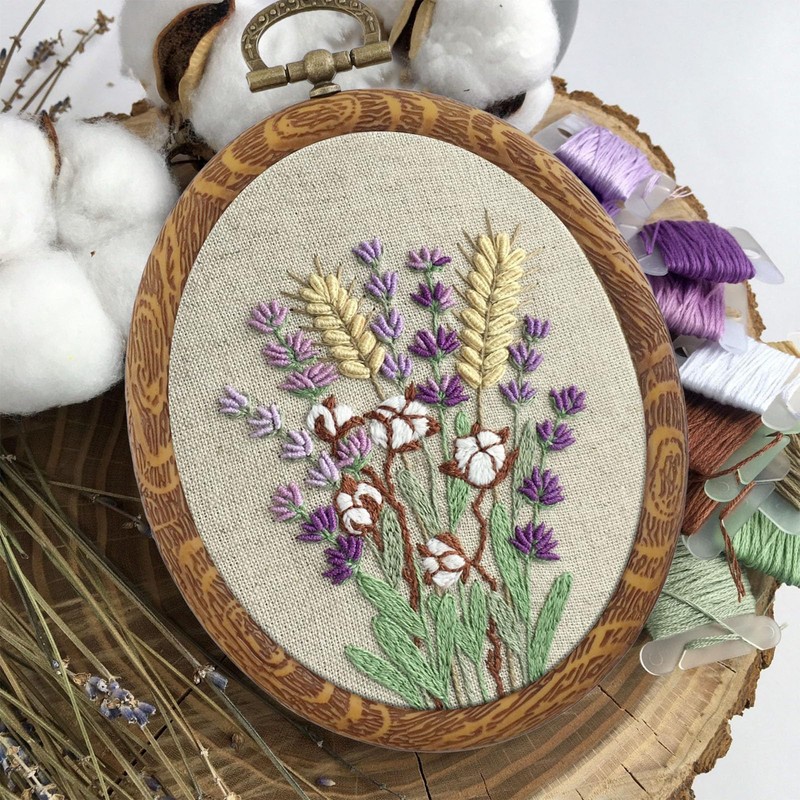 Mcredy Oval Embroidery Hoop, Wood-Grain Plastic, 6"x7.5"-2Pcs