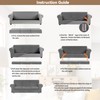 WEERRW 4 Pieces Velvet High Stretch Couch Covers for 3