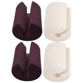 SUPVOX 4Pcs Door Pinch Guard Finger Protector Soft Foam Door Stopper to Prevent Slamming and Accidents Beige Brown Cylindrical Design for Home Safety