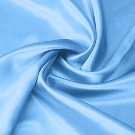 Lirex 2 Pack Satin Pillow Cases - Softer Than Silk Pillowcase for Hair & Skin, Standard Size with Envelope Closure, Cooling Pillow case (Light Blue, 50x75cm)