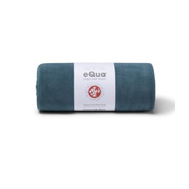 Manduka eQua Yoga Mat Towel - Quick Drying Microfiber, Lightweight, Easy for Travel, Use in Hot Yoga, Vinyasa and Power, 72 Inch (182cm), Sage Solid