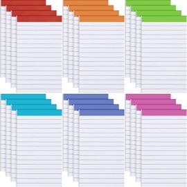 Colarr 24 Pack Legal Pads Note Pads Lined Notepad 50 Sheets Wide Ruled Writing Pads for School College Office Business (3 x 5 Inches)
