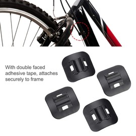 Cable Holder Bicycle, Bicycle C-Clip Cable Guide, 4 Pieces Mountain Bike Brake Cable Tube Guide Shifter Adapter Bicycle Frame C Buckle Rotating S-Hook Clips for MTB Road Mountain Bike Guide