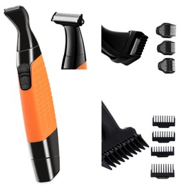 VSTSERIES Men's Pubic Hair Trimmer,Male Intimate Part Clipper,Wet Dry Groin Razor,Electric Body Hair Removal,Face Beard and Mustache Style Shaver,Mini Portable Bald Head Shaver,Man Grooming Kit