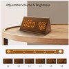 JALL Digital Alarm Clock, with Wooden Electronic LED Time Display,