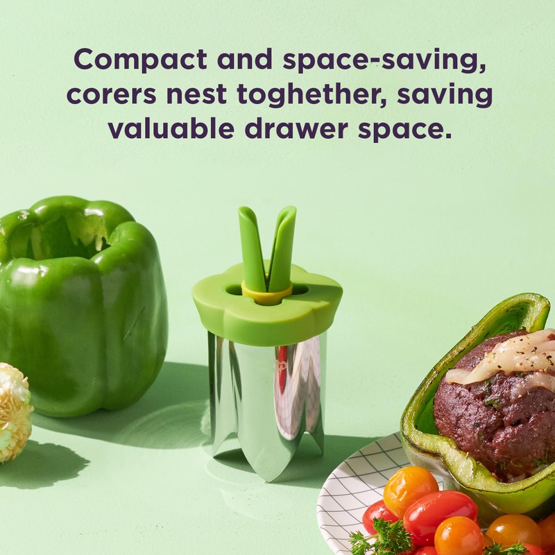 Chef'n QuickCore Pepper Plus Corer Set, 8 inches