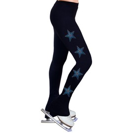 NY2 SPORTSWEAR Figure Skating Practice Pants with Rhinestones R142ALL - Child Sizes- (Child Extra Small) Black