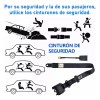 Cinturón De Seguridad De 3 Puntos Universal Retráctil 2 Pzs
