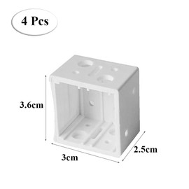 4 Pcs Window Blind Brackets Plastic Profile Box Mounting Bracket Blinds Parts for Window-blinds Installation Use