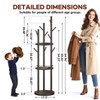 UFLJPKS Freestanding Coat Rack, Solid Pine Wood Rotary Coat Tree