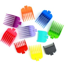 10pcs Clipper Guards for Wahl, Universal Professional Hair Clipper Guide Combs Replacement Guards Attachment Hair Cutting Guide Tool Compatible with Wahl Clippers (Multi-Colors and Sizes)