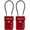 SURE LOCK TSA Approved Luggage Locks, Open Alert, Easy Read