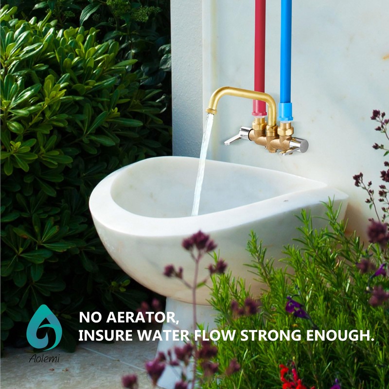 Aolemi Laundry Utility Sink Faucet Wall Mounted Laundry Tub Faucet
