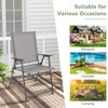 Giantex Patio Folding Chairs Set of 4, Outdoor Lawn Chairs