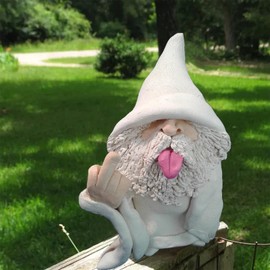 Garden Gnome, Wizard Gnome 3D Dwarves Polyresin Outdoor Sculpture Gnome Statue Garden Figurine Art Garden Decoration for Lawn Yard Balcony Porch Patio…