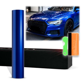12"x60" (1FTx5FT) Klein Blue PET Liquid Metallic Gloss Vinyl Wrap Auto Car Sticker Decal Film Sheet Bubble Free Air Release Technology with Tool Kit