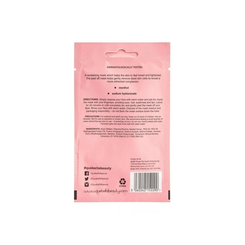 Que Bella Revitalizing Strawberry Peel Off Face Mask - 0.35oz