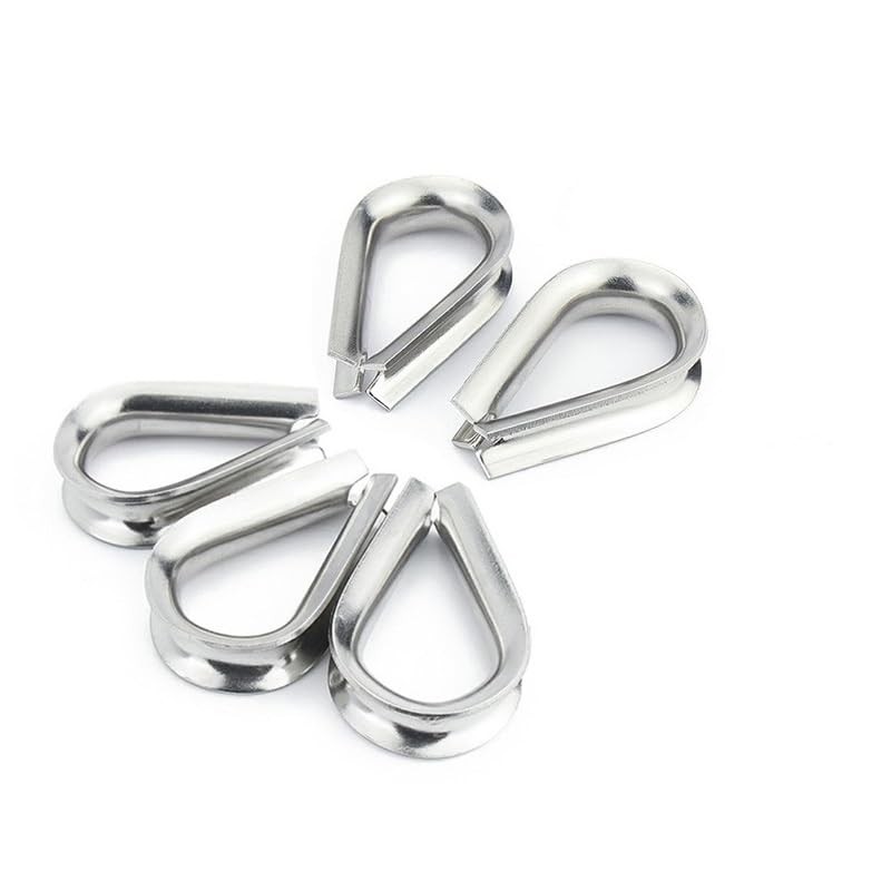 Wire Rope Clip,5Pcs 3mm Stainless Steel Wire Rope Cable Clip