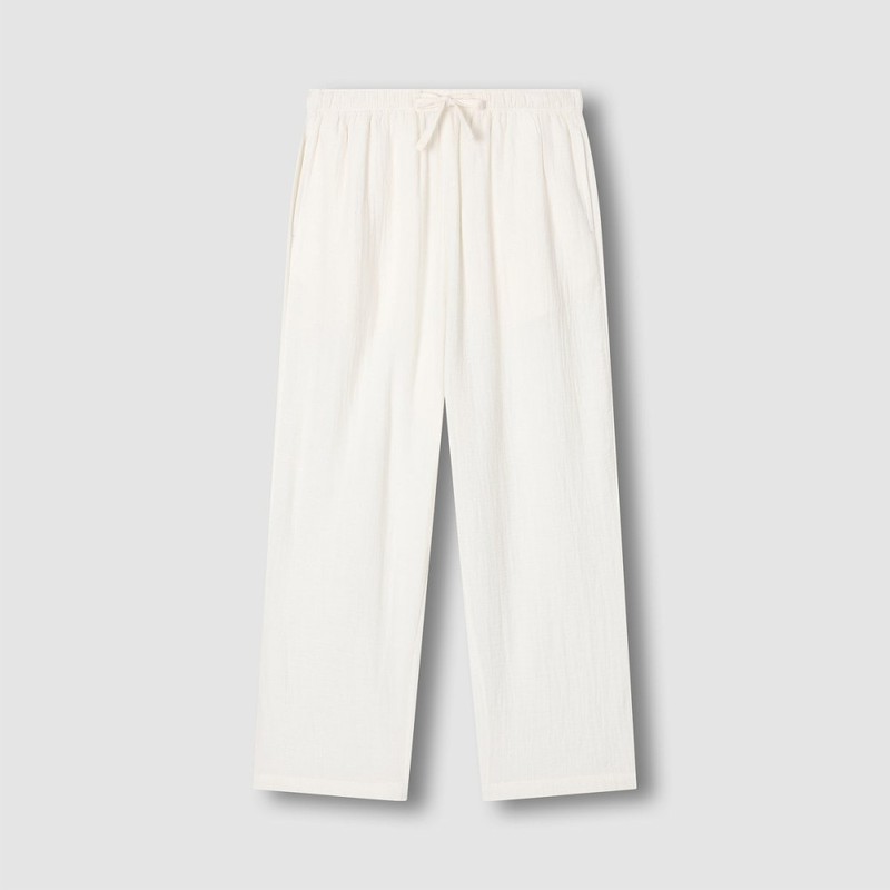 JAJU [JAJU/자주] 여 이중지 파자마 세트_아이보리 [JAJU] Women's Double Fabric