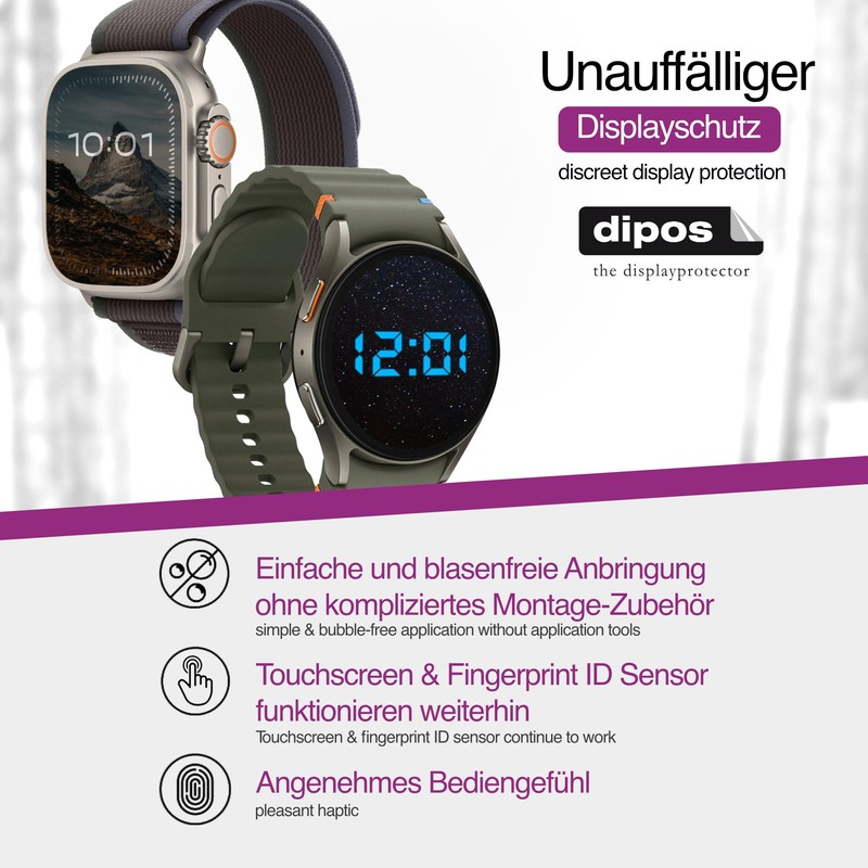 dipos I 6x Schutzfolie klar passend für Kiano Watch Joy