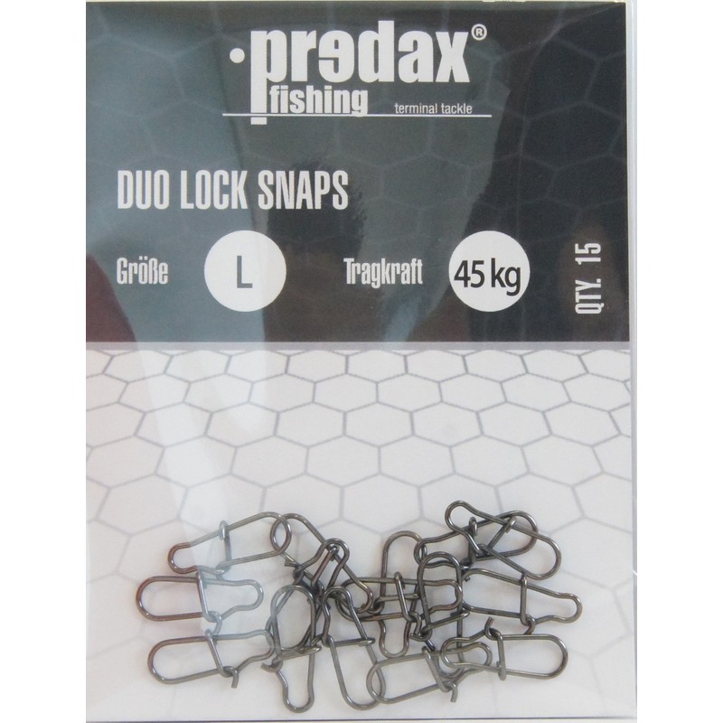 Predax Duo Lock Snap 15 Snaps Size XL 63 kg