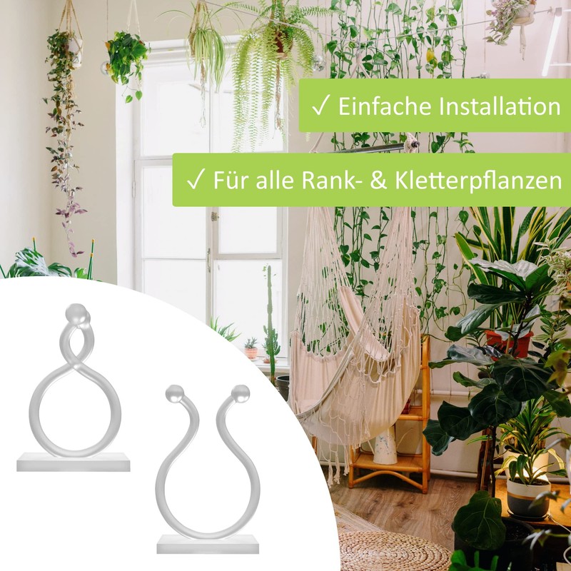 FeJu Plant Clips | Pack of 20 | White |