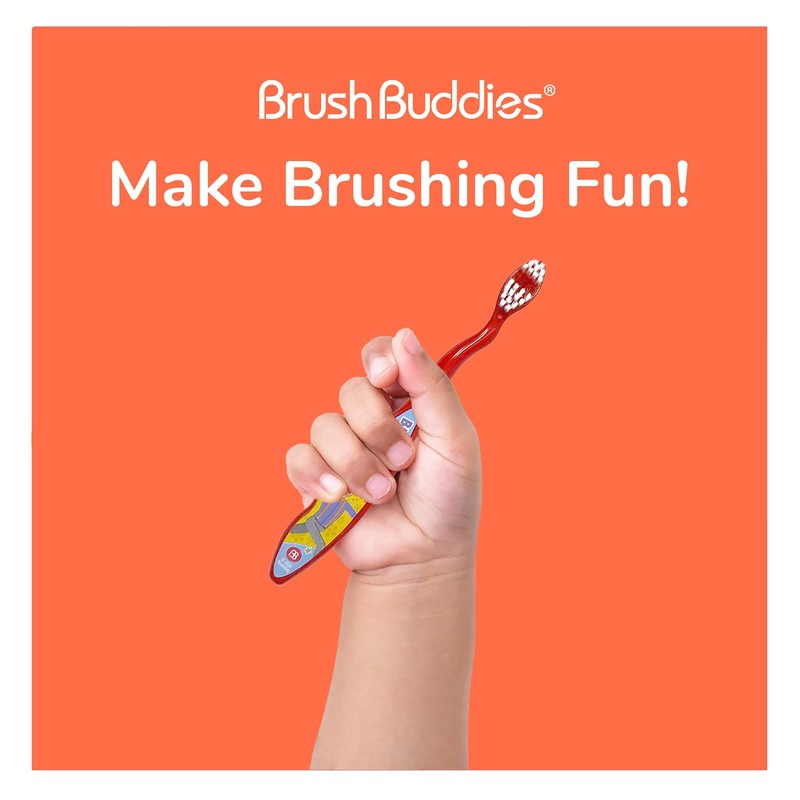Brush Buddies Hot Wheels Manual Toothbrushes for Kids – 3