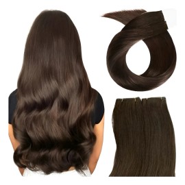 Extensiones De Pelo Cortina 100%humano Real 55cm Colormarrón