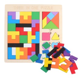 Wooden Tetris Pattern Puzzle "Many Unique Shapes and Never Get Bored" (Type B)