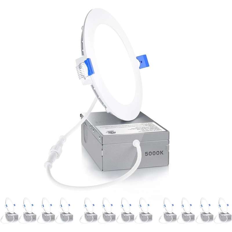 Ensenior 1-Pack LED 6 Inch Recessed Light Dimmable 5000K Daylight