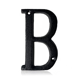 5 Inch Cast Iron Metal Alphabet Letter 'B' House Numbers Mail Box Numbers Solid Home Address Numbers Plaque Numbers for Indoor Outdoor for DIY Projects Hanging Wall Sign Letters Décor