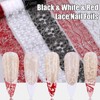 Lace Nail Foil Transfer Sheets, 10 Rolls Black White Red