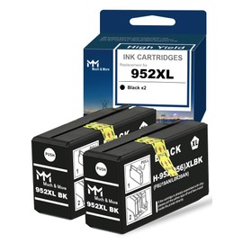 2-Pack Compatible Ink Cartridge Replacement for HP 952 XL 952XL Black High Yield to Used for OfficeJet Pro 8720 8740 8710 7740 8740 7720 8210 8715 8730 (New Upgraded Chips)