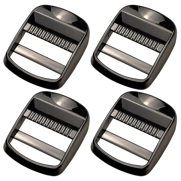 CaurGCHer 4 Pcs Metal Ladder Lock Buckle Slider Adjustable Webbing