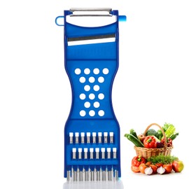 JIELIANWL 6-in-1 Multifunktions-Gemüseschäler - Einfach schälen, schneiden, raspeln & spirallisieren mit scharfer Edelstahlklinge - Inkl. Spargelschäler & Reibe - Für Links-/Rechtshänder