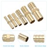 PATIKIL 3/4" Brass Hose Barb Fitting, 5 Pcs Straight Barb