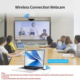 Cámara web inalámbrica 1080P para PC, cámara web con micrófono reductor de ruido, FOV de 92°, rotación de 360°, Plug and Play, cámara inalámbrica func