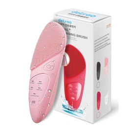 Deloa Silicone Heated Vibrating Cleanser Brush, Pink / 딜로아 실리콘 온열 진동 클렌저 브러쉬, 핑크