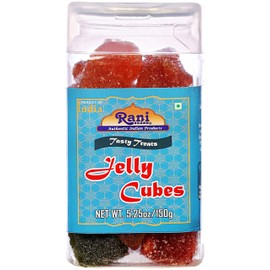 Rani Jelly Cubes 5.25oz (150g) Vacuum Sealed, Easy Open Top, Resealable Container ~ Indian Tasty Treats | Vegan | Gluten Friendly | NON-GMO | Indian Origin