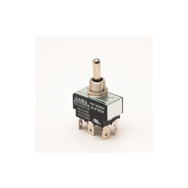 Toggle Switch, 30A DPDT 3-Position Momentary On-Off-Momentary On